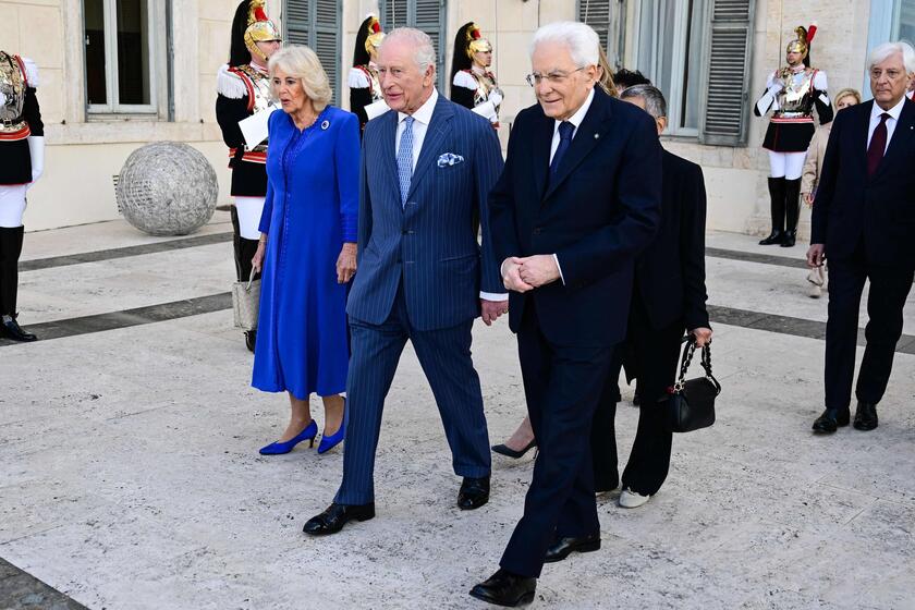I reali britannici Carlo e Camilla in visita a Roma, al Quirinale
