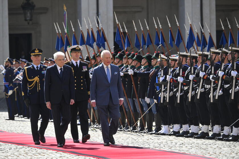 I reali britannici Carlo e Camilla in visita a Roma, al Quirinale