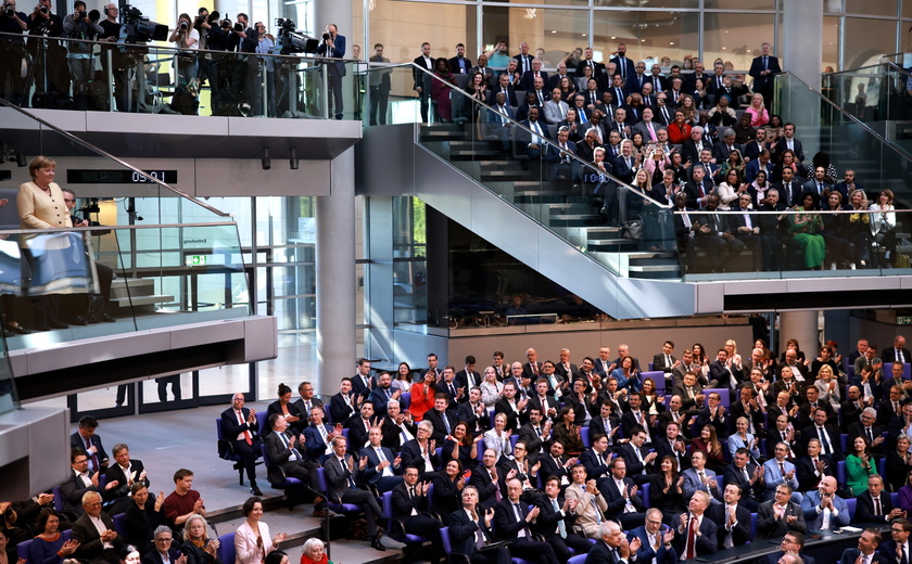Election of German Chancellor and swearing-in of the cabinet at Bundestag in Berlin