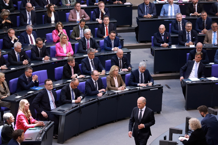 Election of German Chancellor and swearing-in of the cabinet at Bundestag in Berlin
