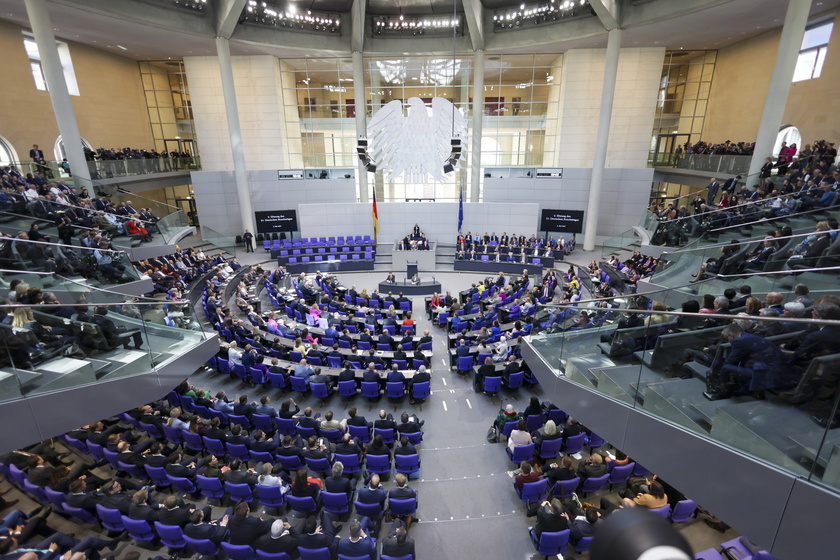 Election of German Chancellor and swearing-in of the cabinet at Bundestag in Berlin
