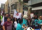 foto da account twitter Brenda Gazzar @LADailyNews multimedia reporter che ha partecipato alle marce a Los Angeles del 12 novembre 2017 © ANSA