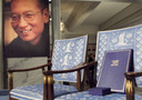 La sedia vuota durante la consegna del premio Nobel per la pace al dissidente cinese Liu Xiaobo