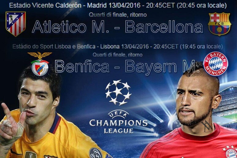 Champions, oggi gli altri due Quarti - RIPRODUZIONE RISERVATA