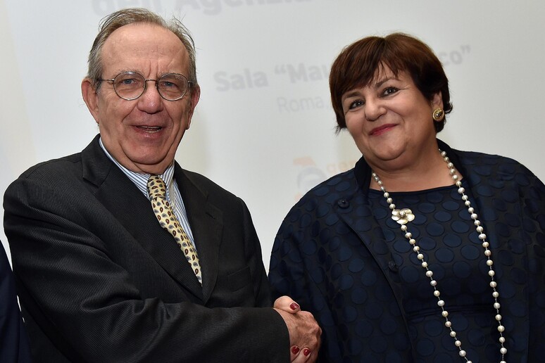 Pier Carlo Padoan e Rossella Orlandi - RIPRODUZIONE RISERVATA