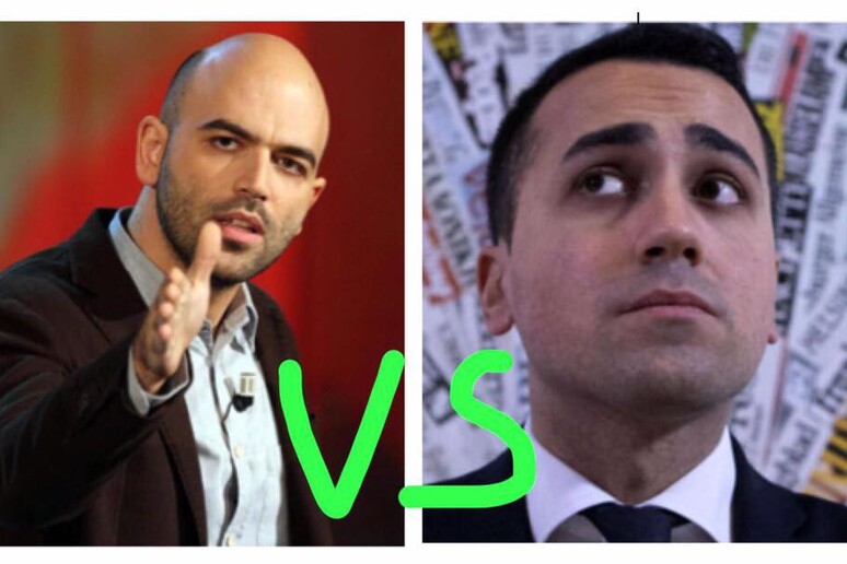 Roberto Saviano e Luigi Di Maio in una foto tratta dal profilo Fb dello scrittore - RIPRODUZIONE RISERVATA