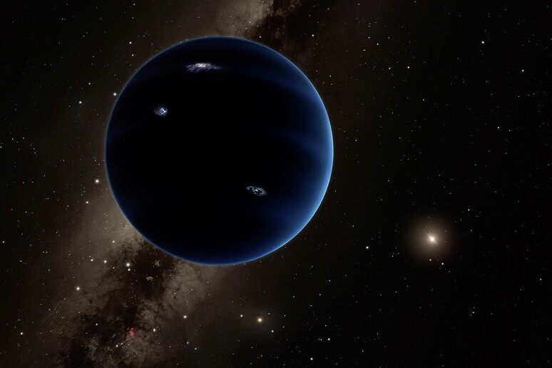 Rappresentazione artistica dell 'ipotetico Pianeta Nove (fonte: Caltech/R. Hurt) - RIPRODUZIONE RISERVATA