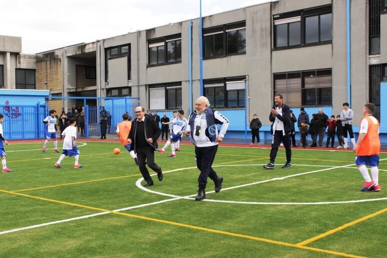 Cafiero De Raho a inaugurazione campo sportivo Ponticelli - RIPRODUZIONE RISERVATA