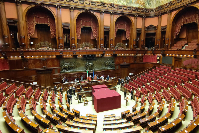 L 'Aula pronta per il voto - RIPRODUZIONE RISERVATA