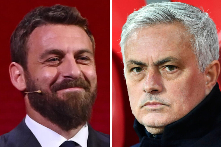 Nella combo, Daniele De Rossi (s) e Josè Mourinho (d) -     RIPRODUZIONE RISERVATA