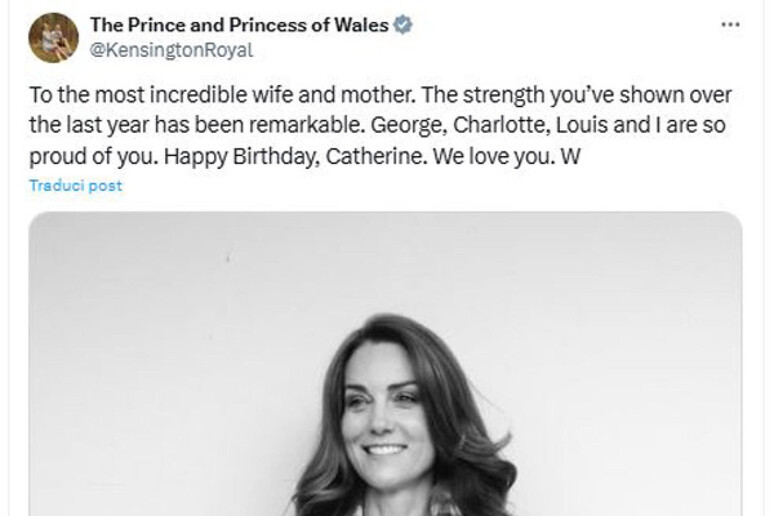 Auguri di William per i 43 anni di Kate,  'moglie incredibile ' - RIPRODUZIONE RISERVATA