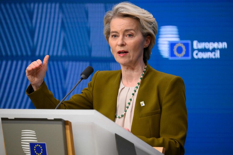 Von der Leyen: "Cambiare nome al ReArm Europe? Piano difesa è Prontezza 2030" © ANSA/AFP