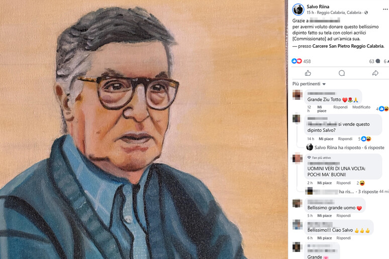 Il post su Fb e Ig - RIPRODUZIONE RISERVATA