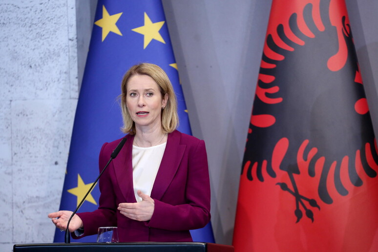 Kallas: "realistica l 'adesione dell 'Albania a Ue entro il 2030" © ANSA/EPA