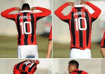 Ghanaian midfielder Kevin-Prince Boateng walks off during AC Milan's friendly at Pro Patria Ghanaian midfielder Kevin-Prince Boateng walks off during AC Milan's friendly at Pro Patria